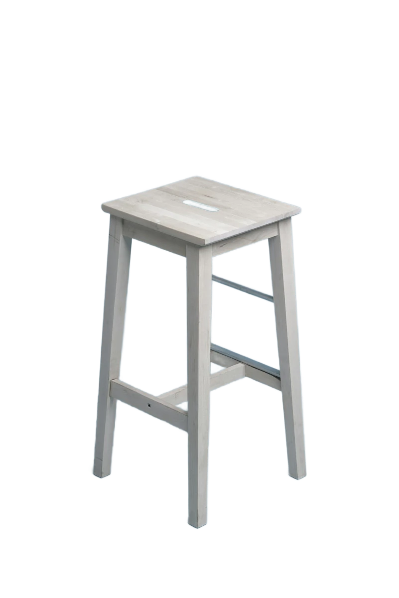 A wooden chair cutout on a new background